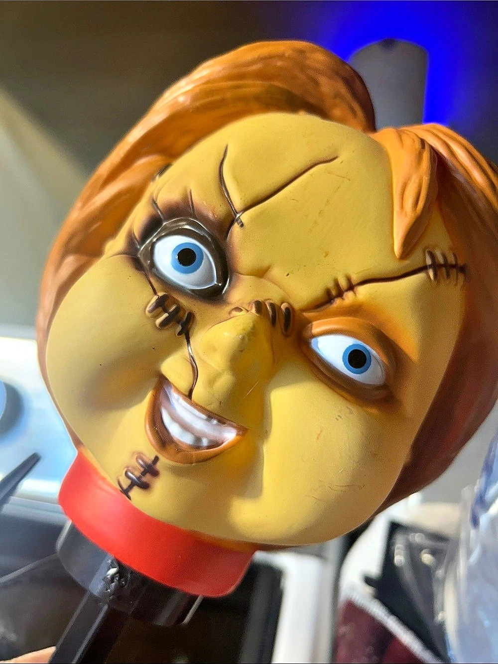 (4) Chucky Light Up Heads with Stakes
